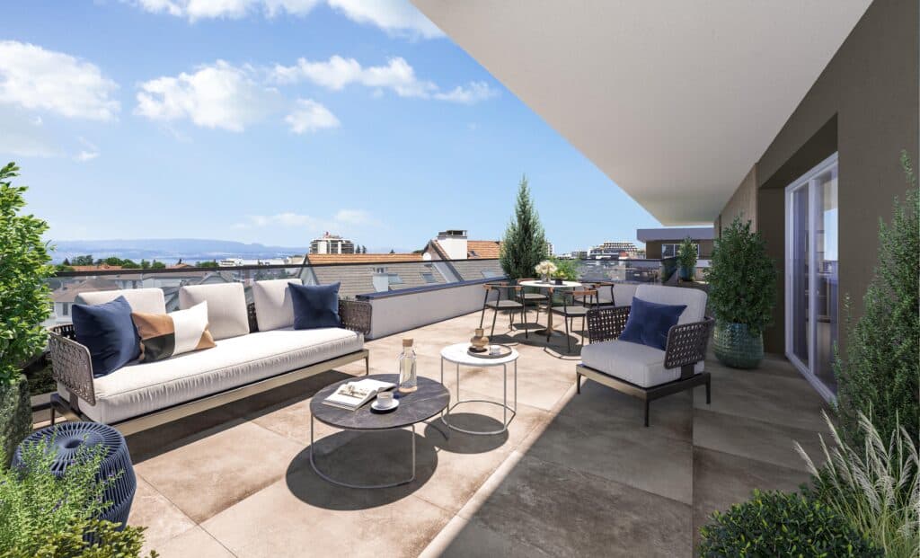 Thonon-les-Bains — Située à Thonon-les-Bains, cette résidence contemporaine se distingue par son emplacement privilégié...