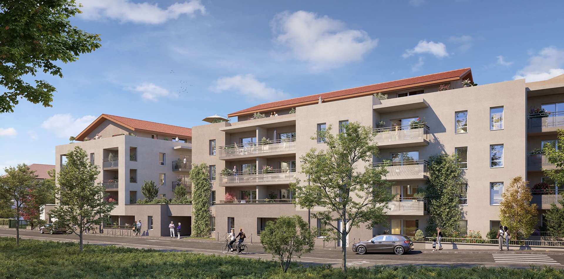 Bonneville — La résidence se compose de deux bâtiments élégants de trois et quatre étages, conçus pour offrir un ...