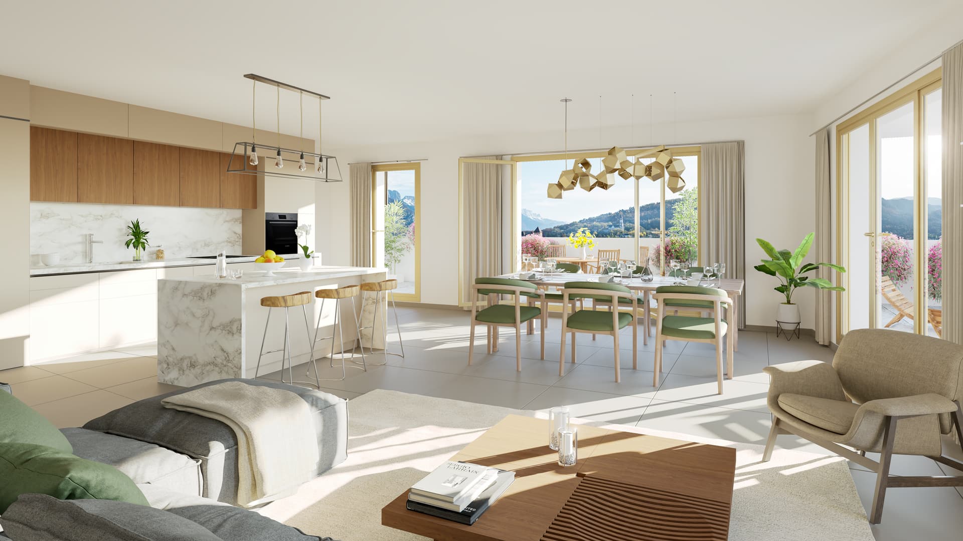 Annecy — Situé au cœur d’Annecy, un nouveau quartier résidentiel se distingue par une architecture contempora...