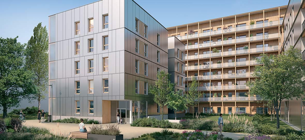 Ferney-Voltaire — Située dans un environnement urbain dynamique, cette résidence contemporaine propose des appartement...