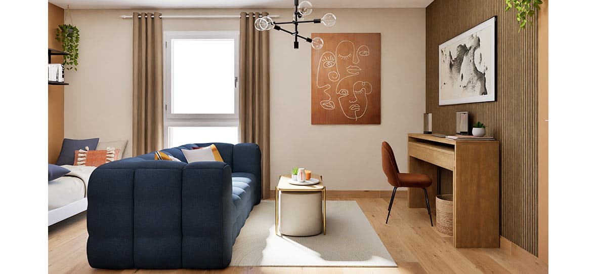 Niort — Ce programme immobilier neuf propose des appartements de type T1, adaptés à une vie citadine pratiqu...