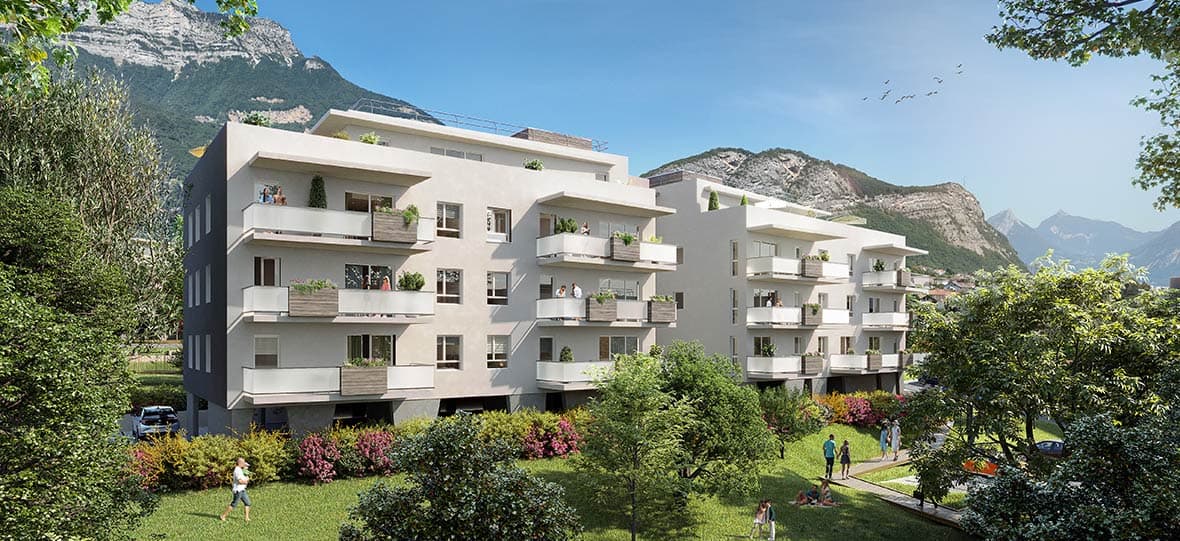 Claix — Au cœur d’un environnement paisible, cette résidence neuve propose des appartements modernes du type...
