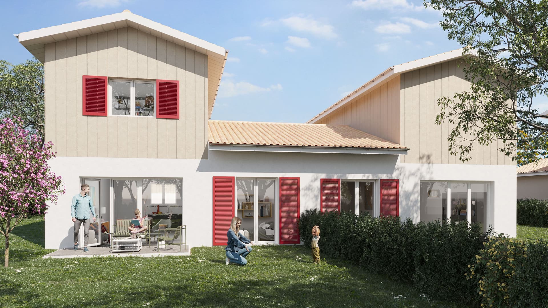 Salleboeuf — Situé dans un environnement paisible et verdoyant, ce programme propose des maisons de type T3 conçu...