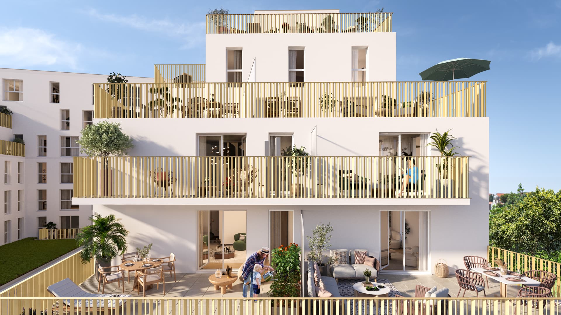 Pontoise — Située à Pontoise, cette résidence se distingue par son architecture contemporaine, composée de terr...