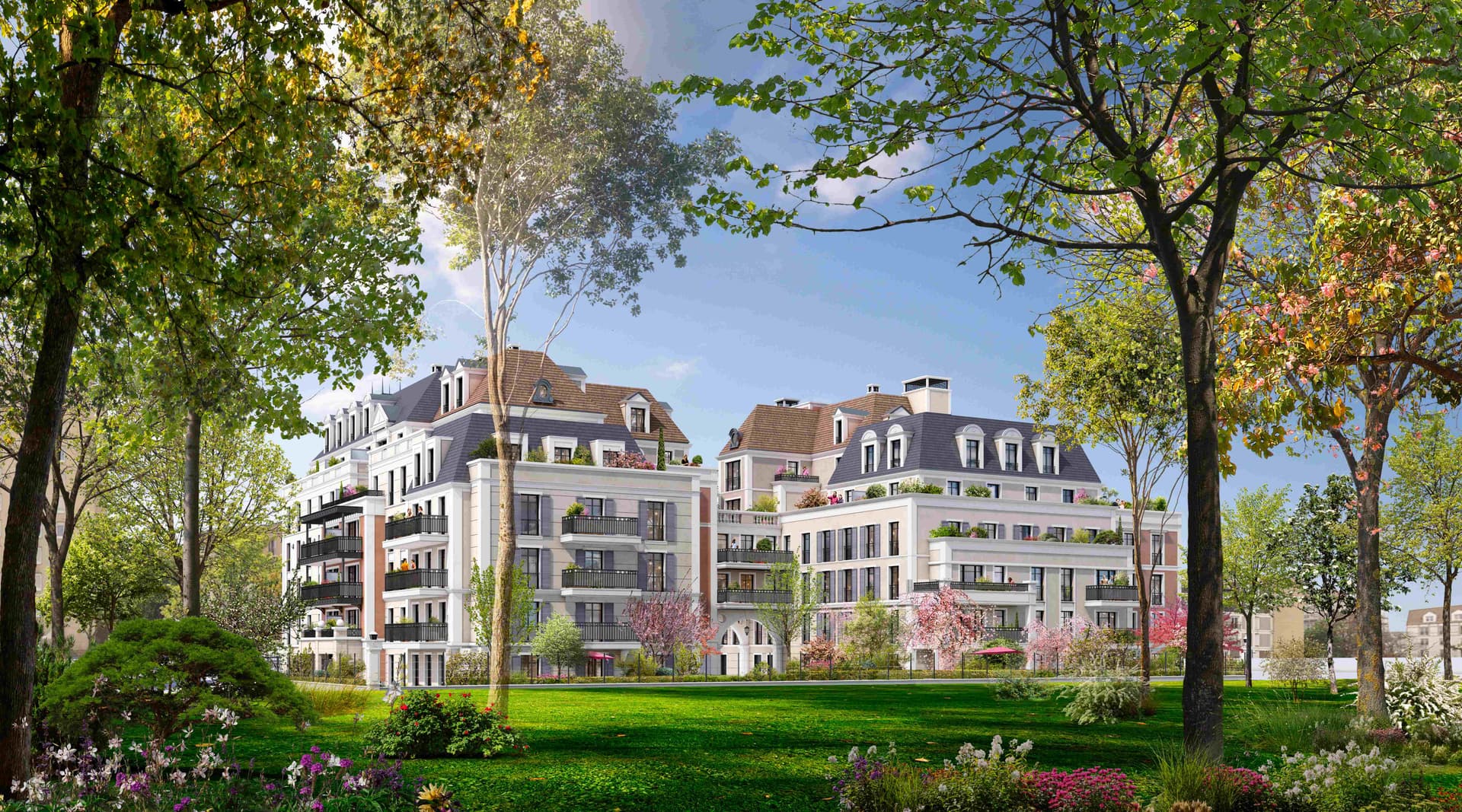 le-Blanc-Mesnil — Située au pied d’un vaste espace vert, cette nouvelle résidence propose 60 appartements déclinés du ...