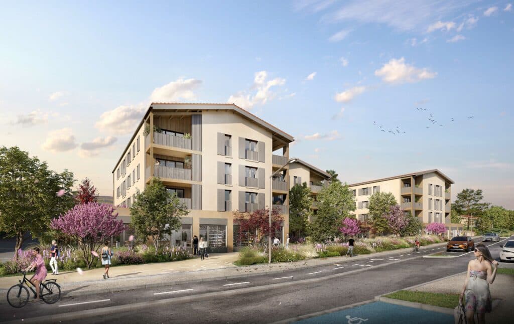 Sain Bel — Située au cœur d’un environnement verdoyant dans le centre-bourg de Sain-Bel, cette nouvelle résiden...