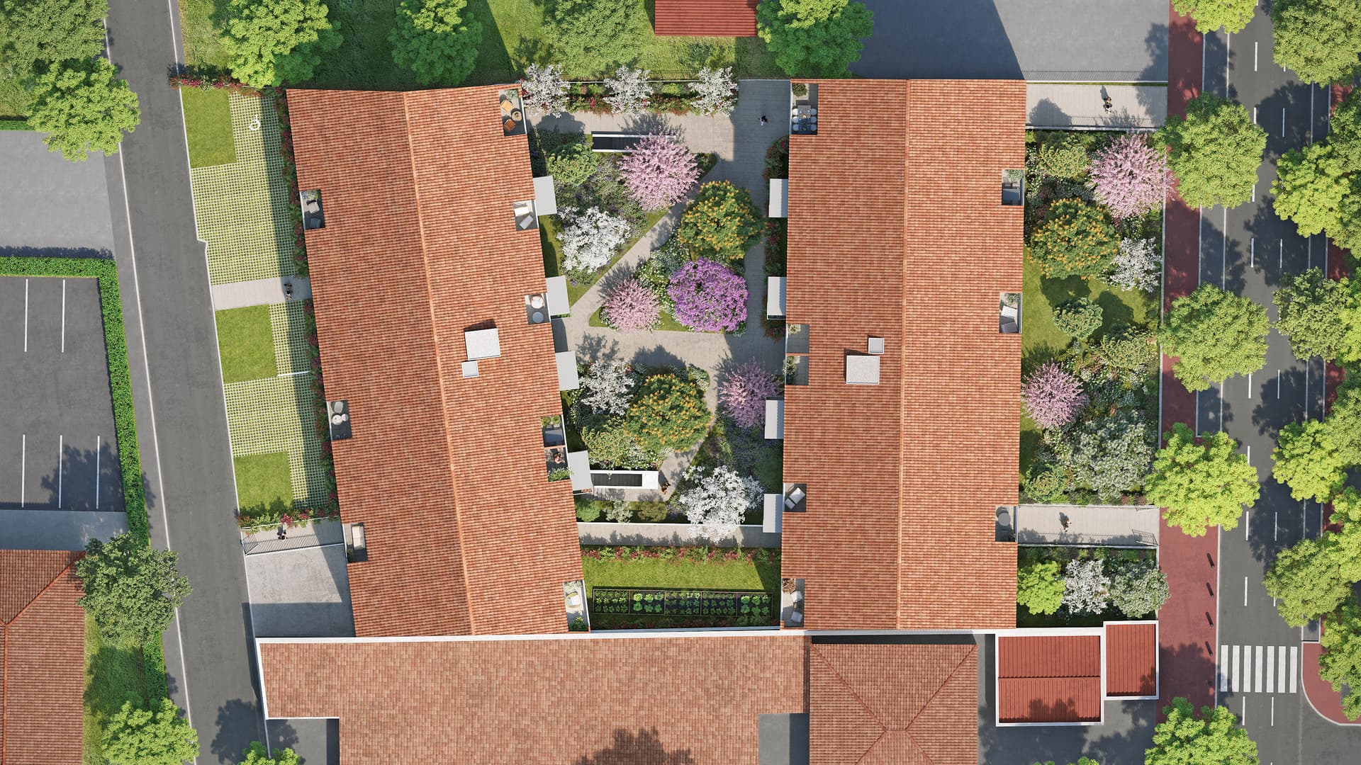 Toulouse — Située au nord de Toulouse, cette résidence contemporaine se distingue par son architecture moderne ...