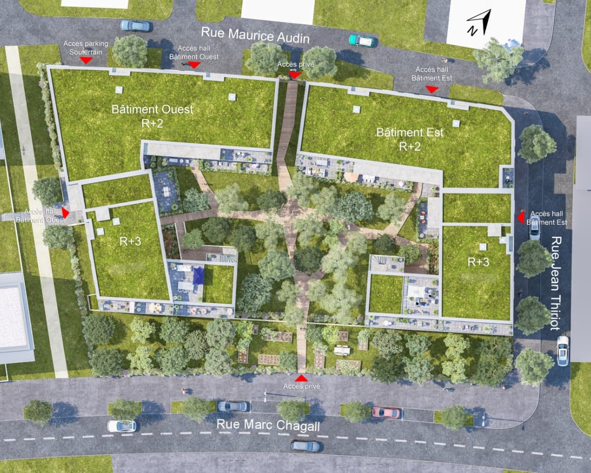 Metz — Située au cœur du premier écoquartier de Metz, cette résidence bénéficie d’un environnement privilég... - photo 4