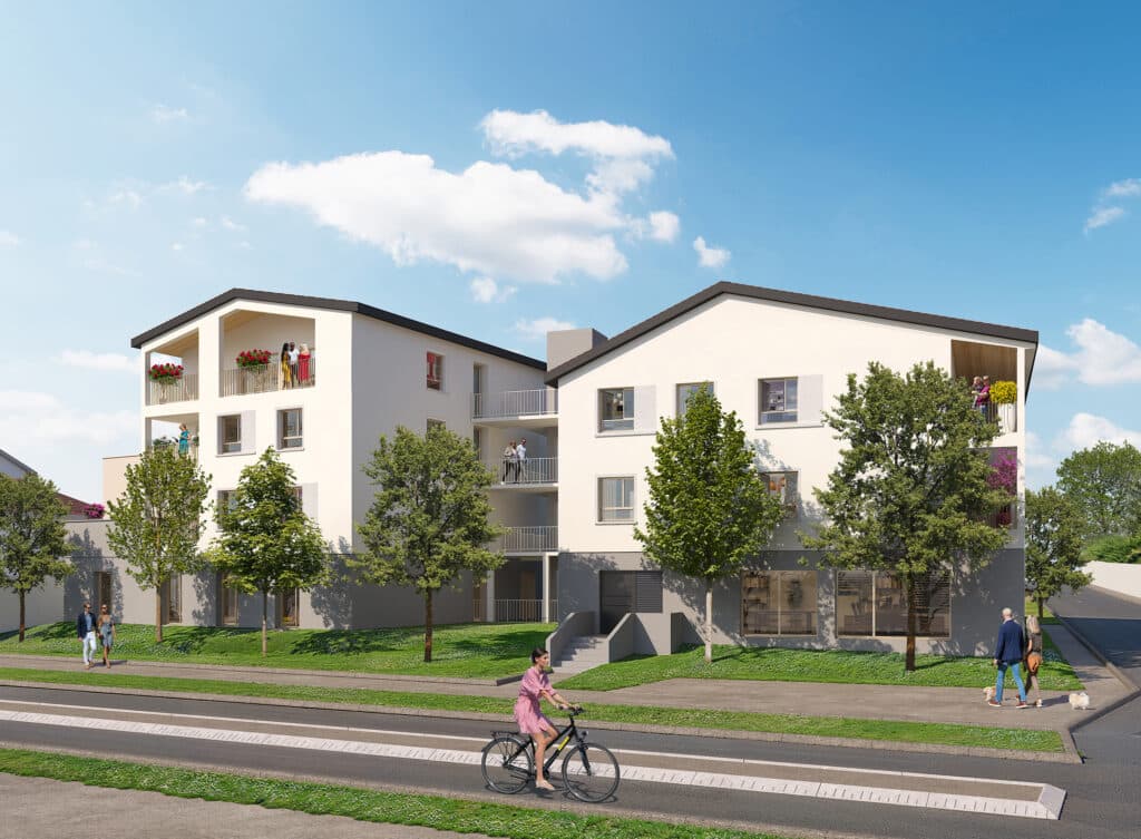 Neuville-sur-Saone — Située à Neuville-sur-Saône, à proximité immédiate de Lyon, cette nouvelle résidence contemporaine o...