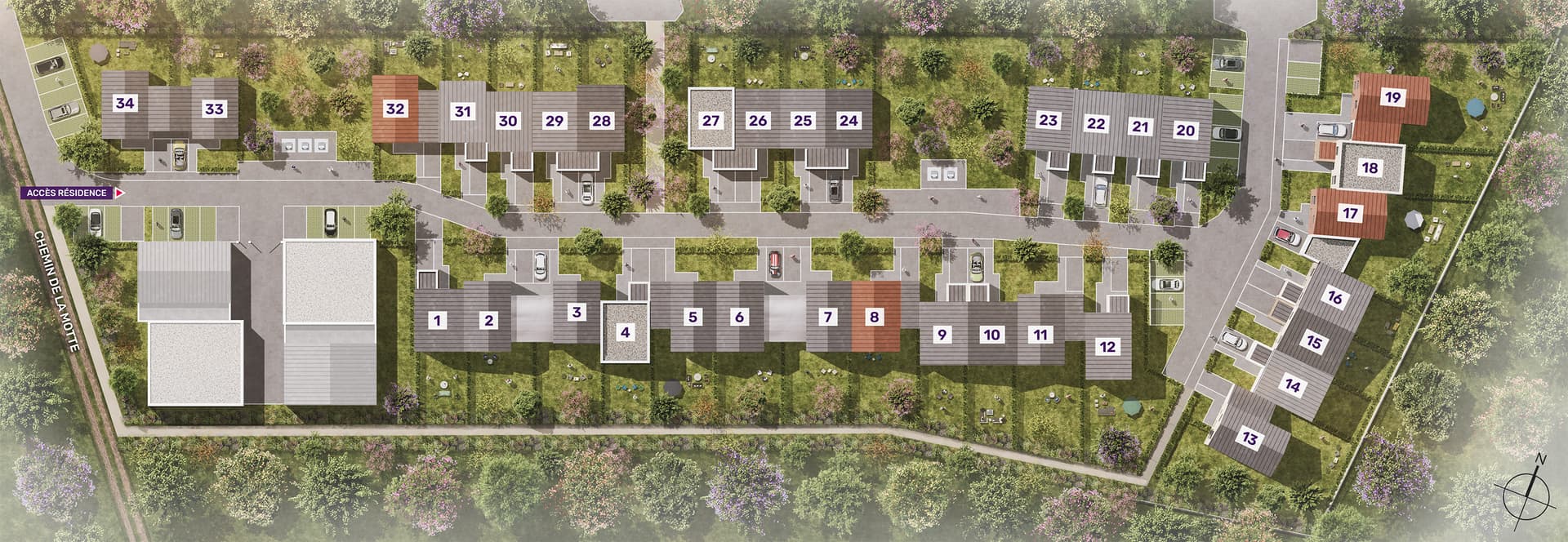 Guerville — Situé à Guerville, ce domaine résidentiel propose un ensemble de maisons à l’architecture contempora...