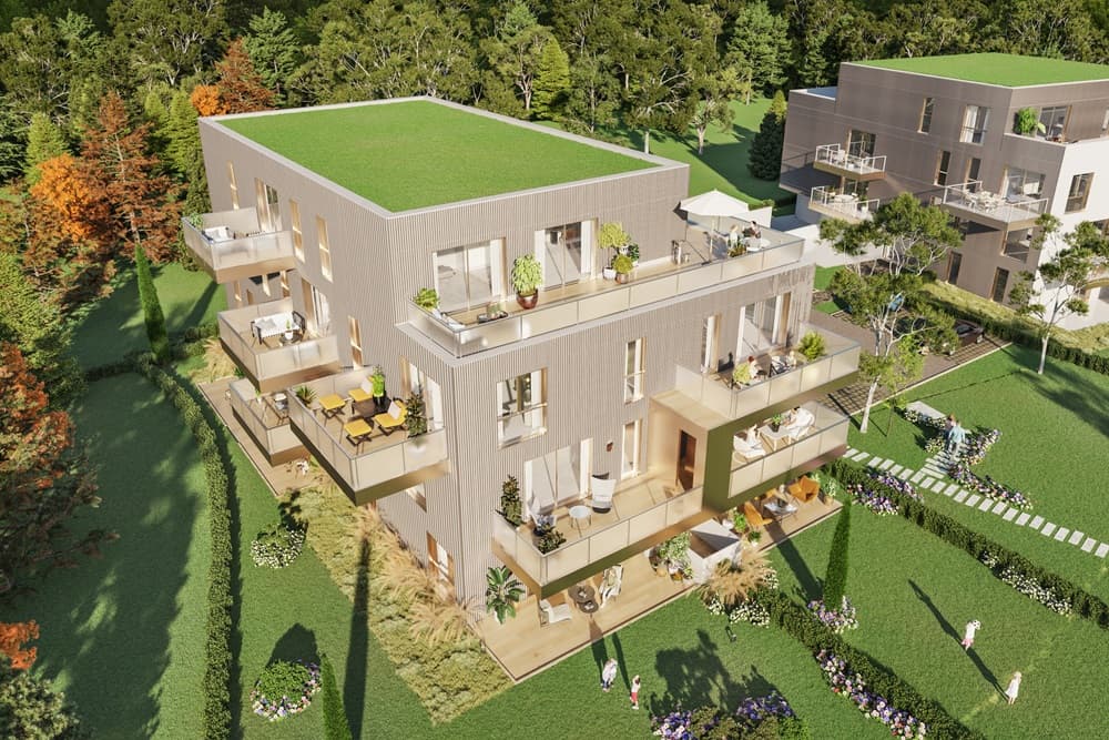 Mittelhausbergen — Au cœur de Mittelhausbergen, deux résidences à l’architecture contemporaine proposent un cadre de vi... - photo 4