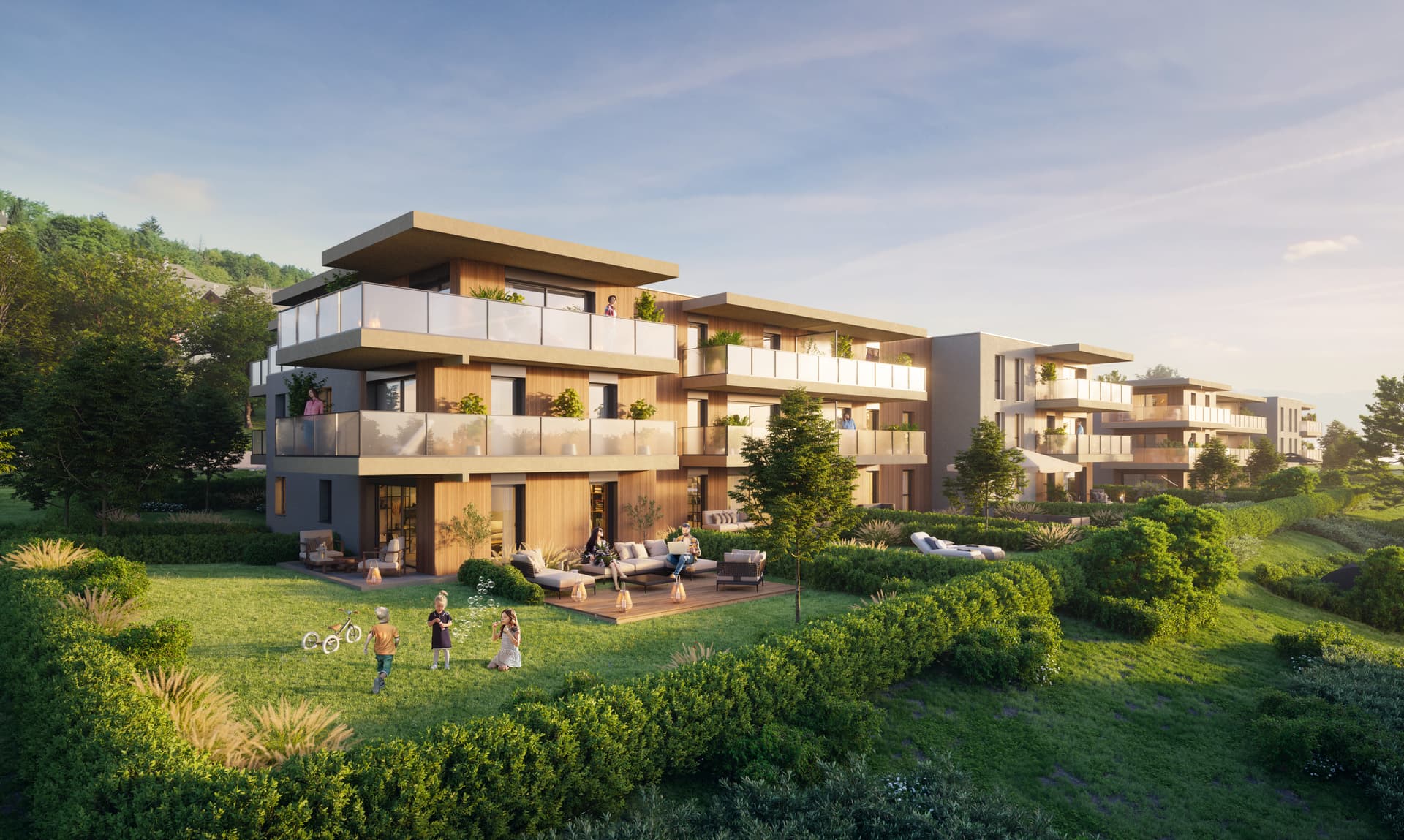 Rumilly — Au cœur de la commune de Rumilly, cette résidence contemporaine s’intègre harmonieusement dans un en...