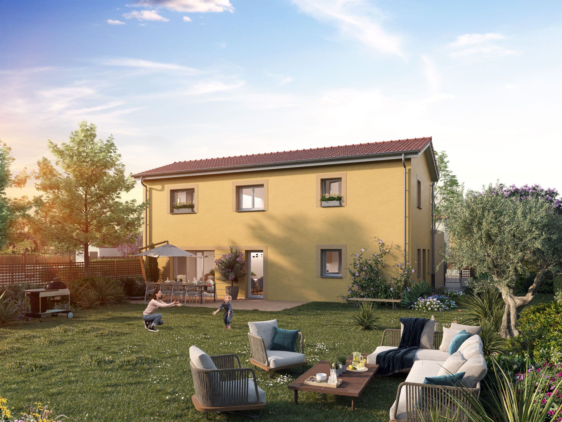 Genas — Situées à Genas, aux portes de Lyon, ces maisons individuelles de 4 et 5 pièces se distinguent par l...