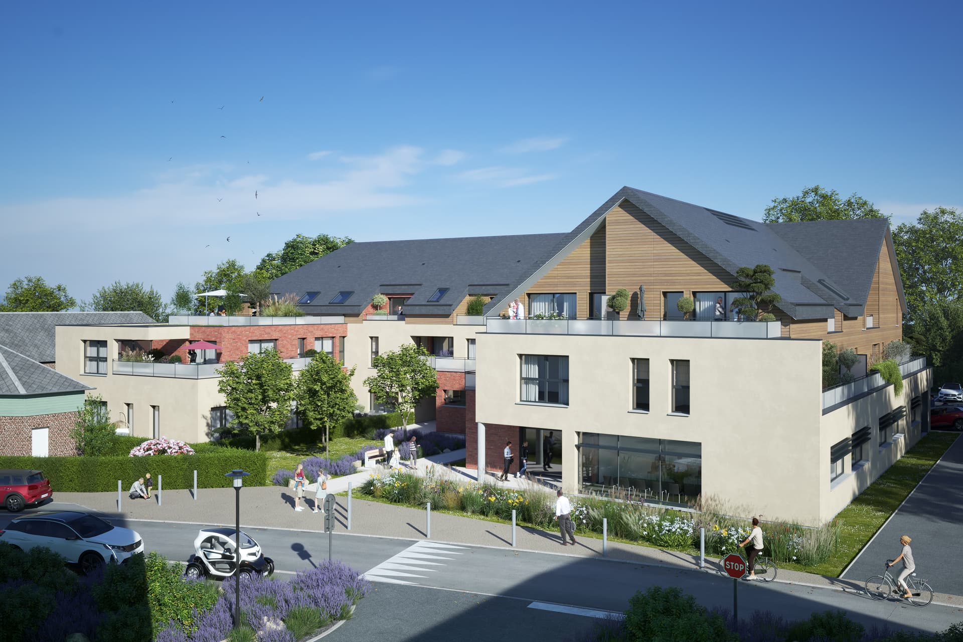 Quincampoix — Située dans un environnement paisible, cette nouvelle résidence propose des appartements spacieux de...