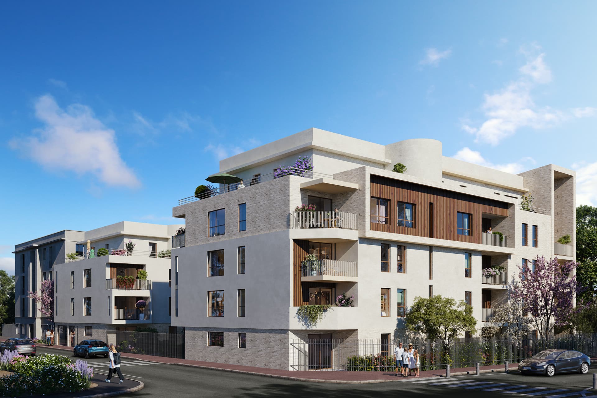 Saint-Priest-/-Lyon-Metropole — Située dans un environnement résidentiel paisible, cette nouvelle résidence propose des appartements...