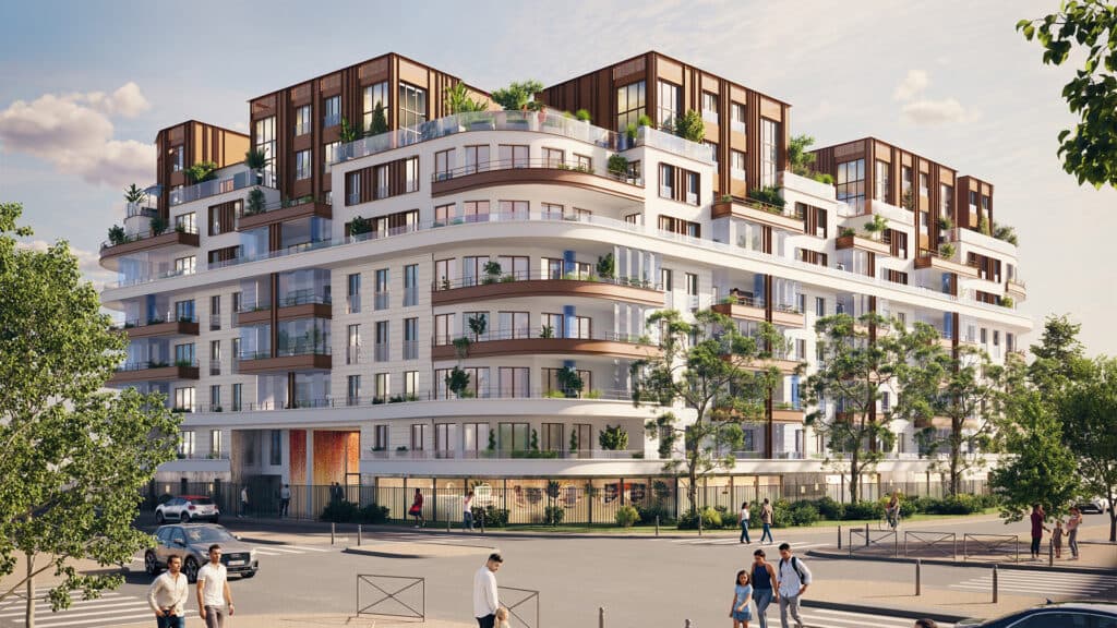 Villeneuve-la-Garenne — Située à Villeneuve-la-Garenne, aux portes de Paris, cette nouvelle résidence contemporaine s’intègr...