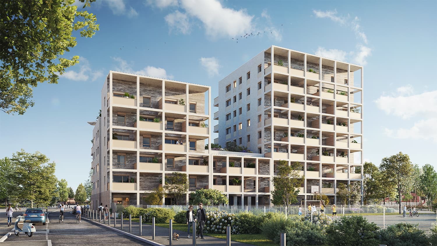 Vénissieux — Située au cœur du nouveau quartier du Grand Parilly, cette résidence contemporaine se compose de 58 ...