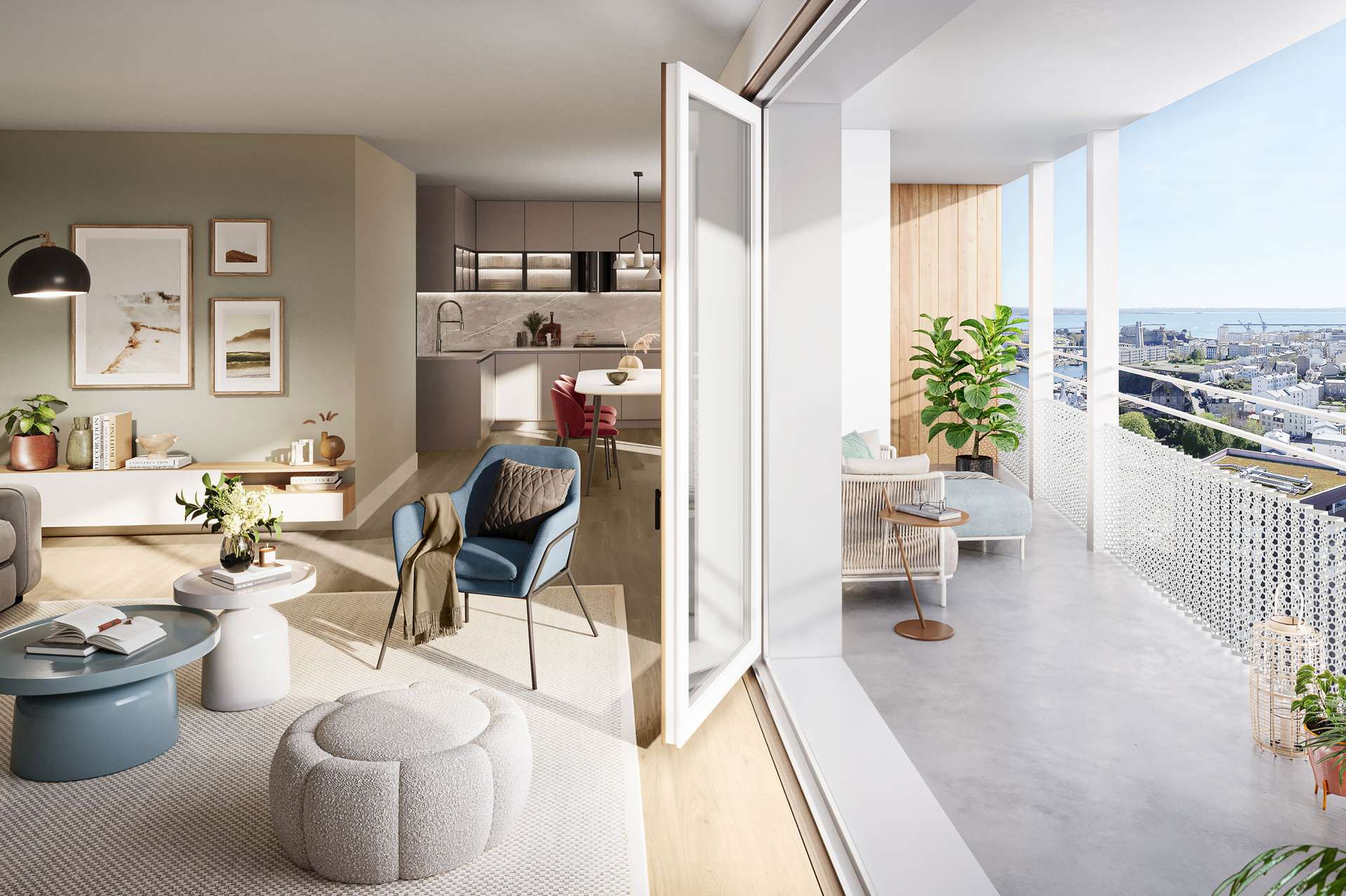 Brest — Au cœur du quartier animé des Capucins à Brest, une nouvelle résidence propose un cadre de vie moder...