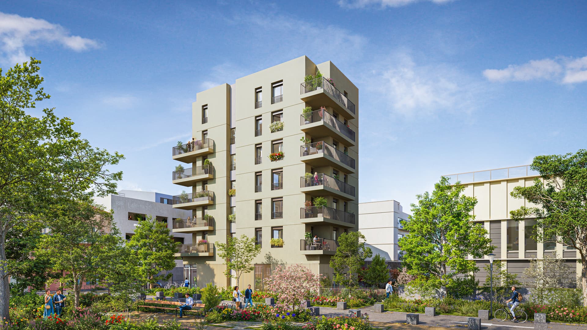 Programme neuf Lyon — Niché au sein d’un quartier urbain dynamique, ce projet résidentiel s’intègre avec harmonie dans son... à Lyon