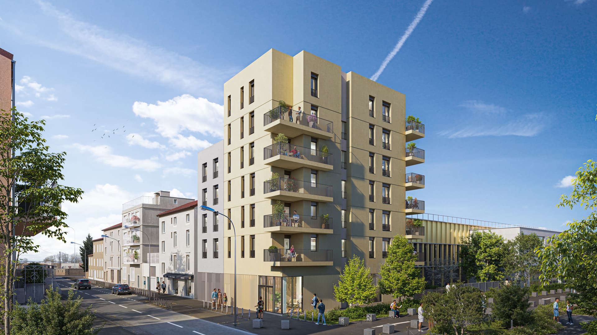 Lyon — Niché au sein d’un quartier urbain dynamique, ce projet résidentiel s’intègre avec harmonie dans son... - photo 3