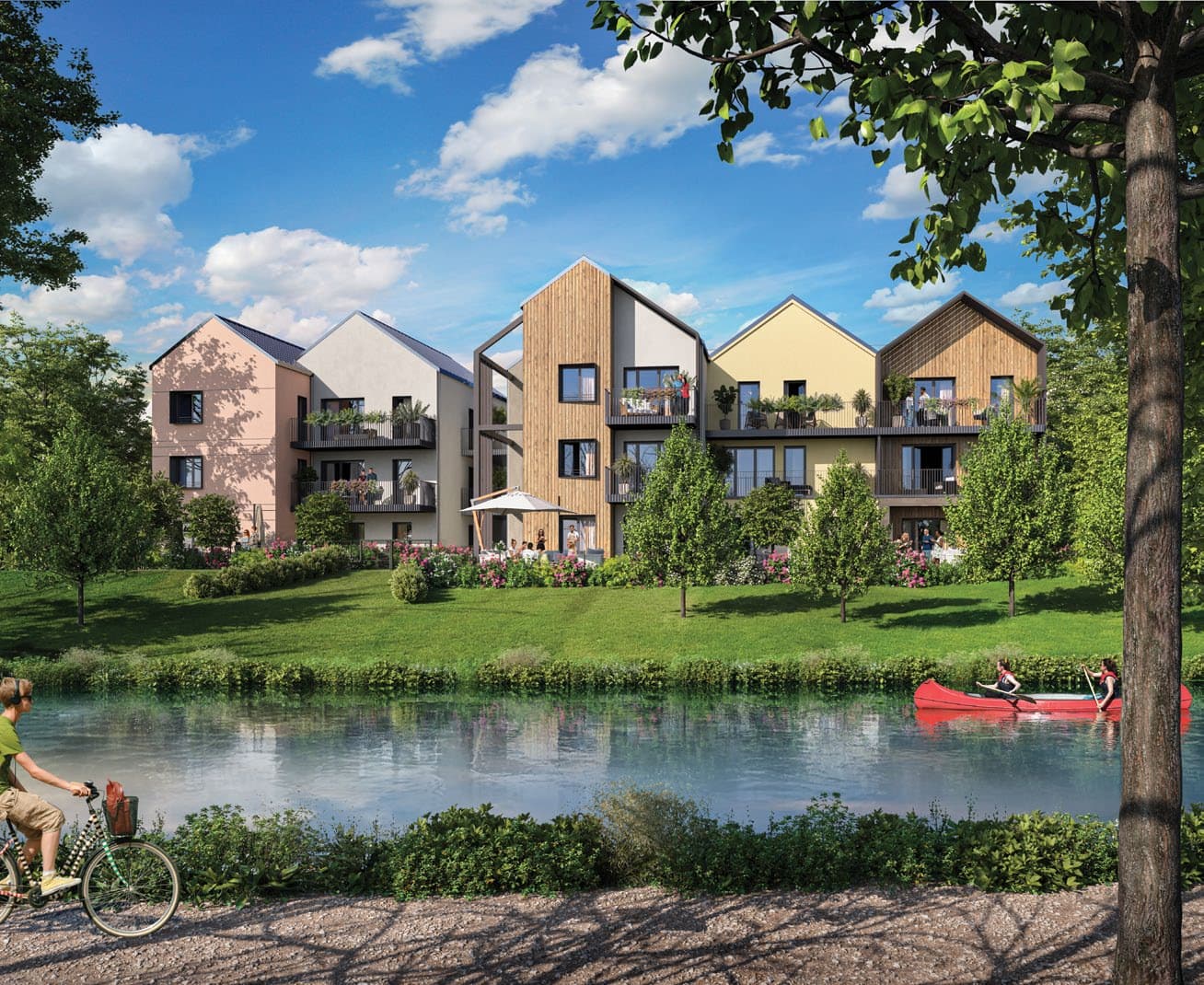 Villenoy — Située dans un environnement paisible, cette nouvelle résidence propose des appartements contemporai...