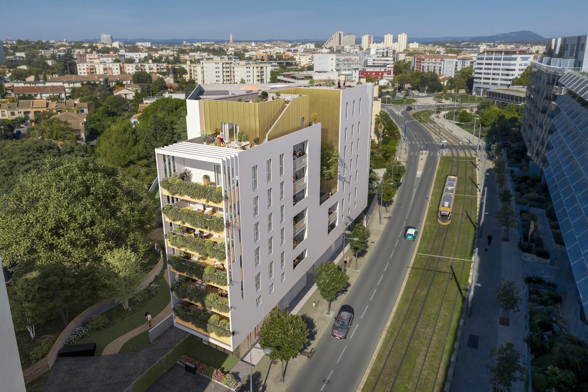 Montpellier — Au cœur d’un quartier prisé de Montpellier, cette réalisation architecturale se distingue par une si...