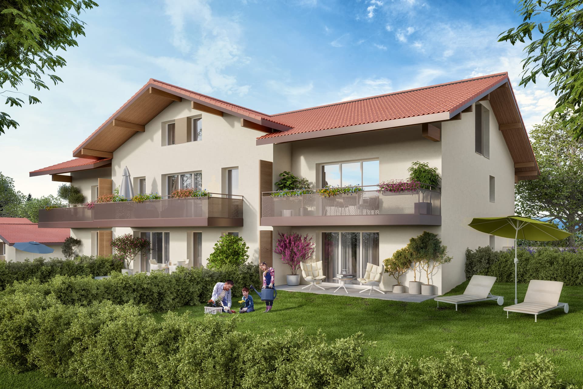 Bons-en-Chablais — Située dans un environnement calme et agréable, cette nouvelle résidence propose des appartements de...