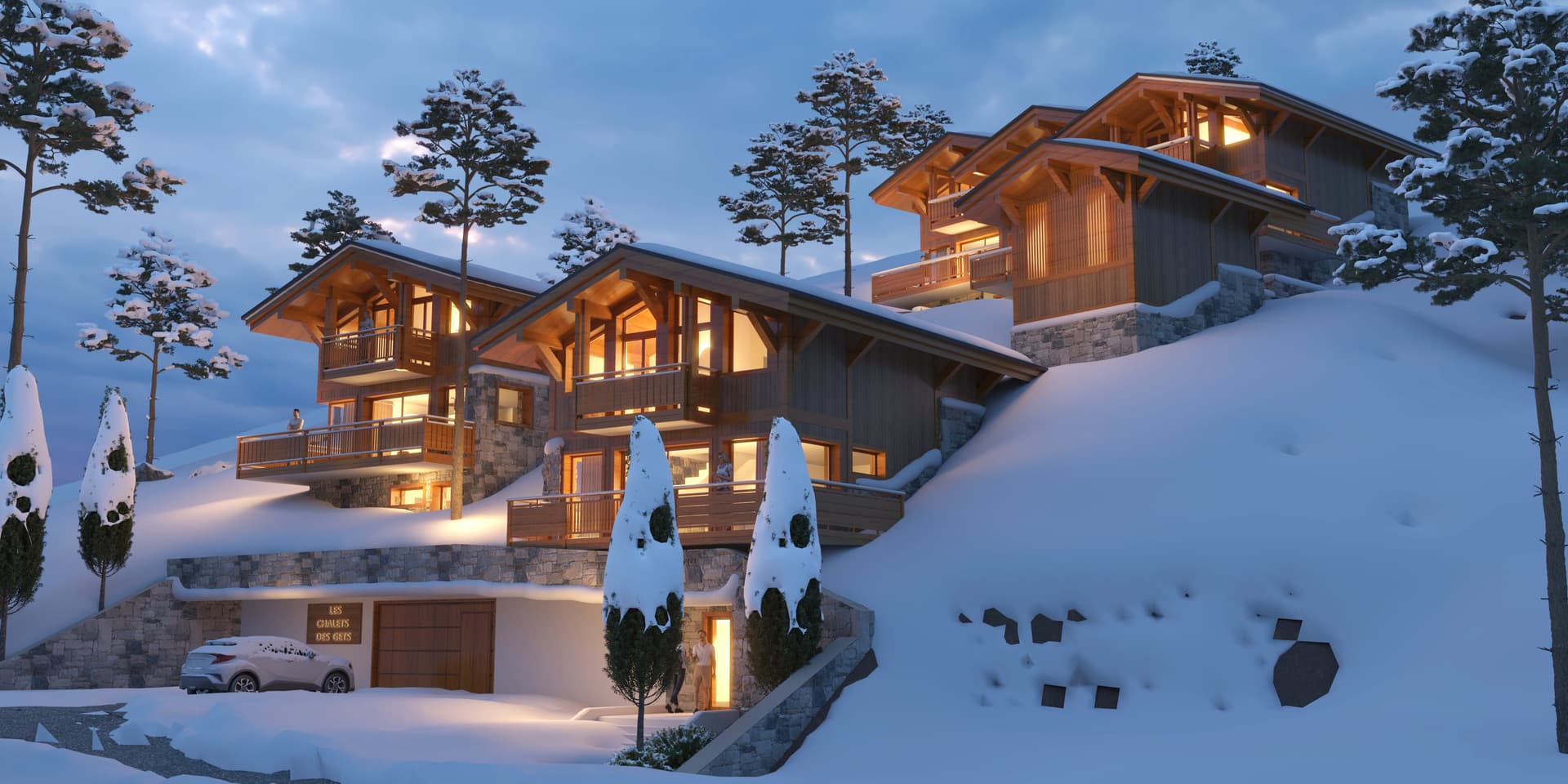 les Gets — Au cœur de la station des Gets, dans le massif des Portes du Soleil en Haute-Savoie, un ensemble exc...