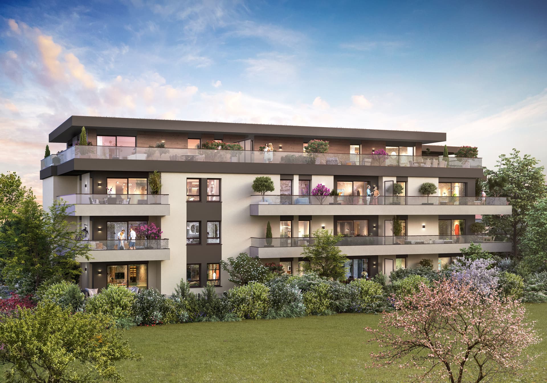 Douvaine — Située dans un environnement résidentiel calme, cette nouvelle résidence propose des appartements du...