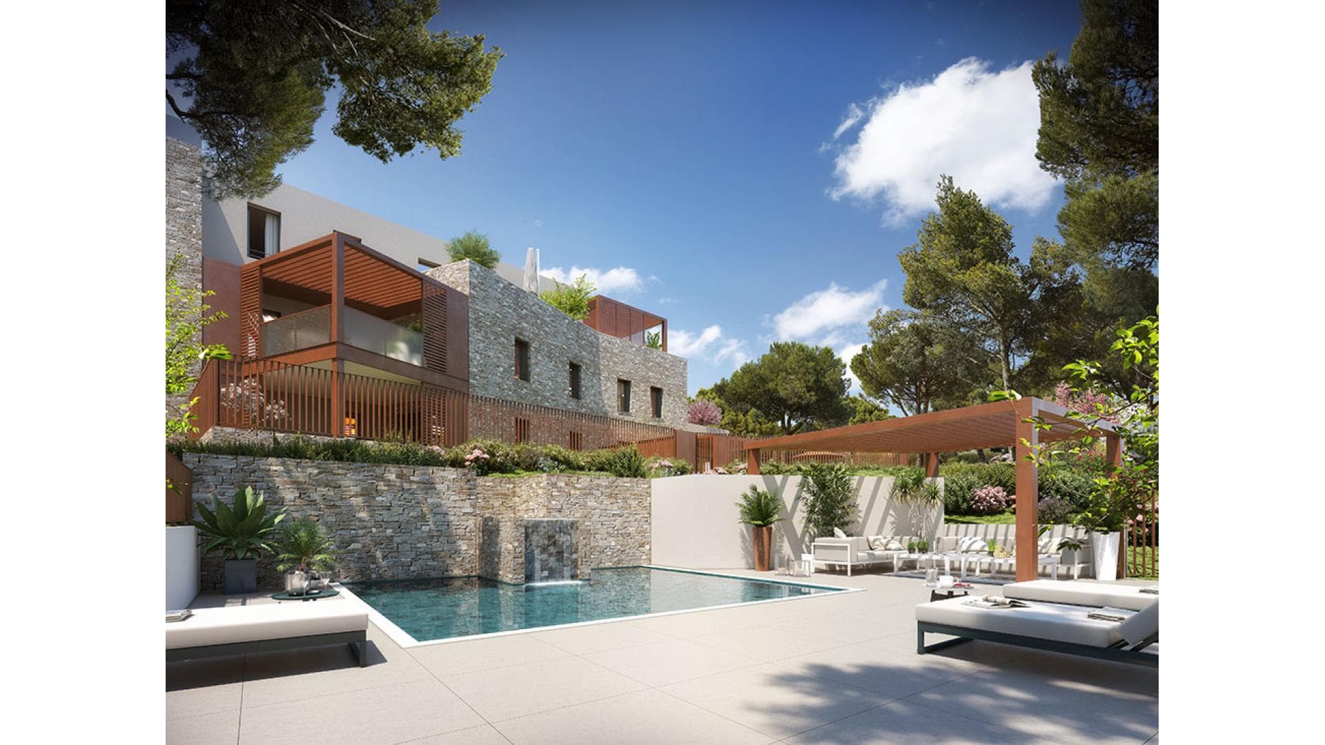 Saint-Clément-de-Rivière — Nichée au cœur d’une pinède préservée, cette résidence s’intègre harmonieusement à son environnement...