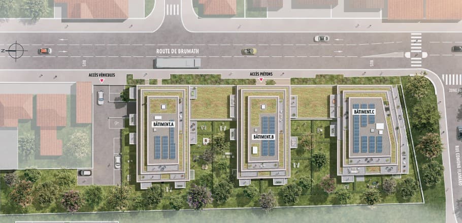 Bischheim — Située à Bischheim, cette nouvelle résidence s’intègre harmonieusement dans un environnement marqué ... - photo 2