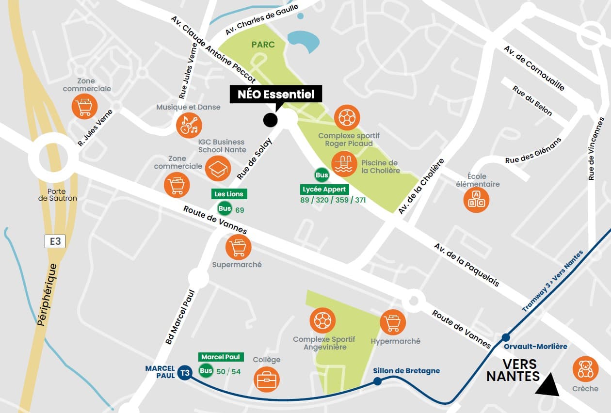 Orvault — Situé à Orvault, au sein d’un quartier en plein renouveau, ce projet s’intègre harmonieusement dans ... - photo 2