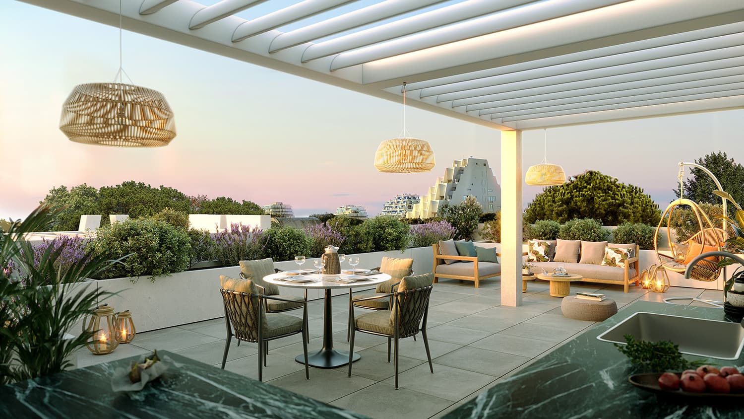 Programme neuf la Grande Motte — Située sur le littoral méditerranéen, à seulement vingt minutes de Montpellier, cette station balnéa... à la Grande Motte