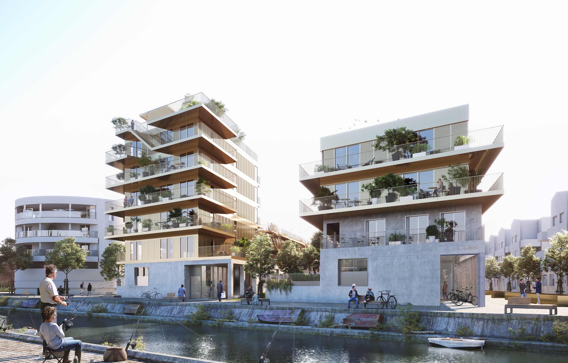 Dijon — Située au bord du canal de Bourgogne, cette résidence s’inscrit dans le cadre dynamique de l’écoquar... - photo 5