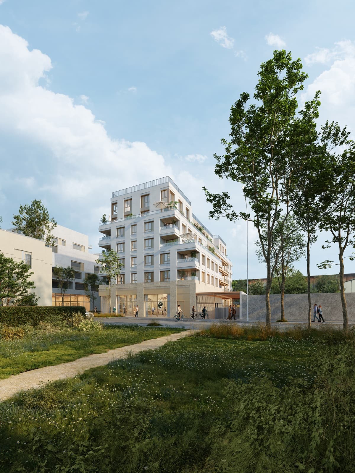 Bondy — Située à Bondy, au sein de la ZAC des Rives de l’Ourcq, cette résidence contemporaine s’intègre dans... - photo 3