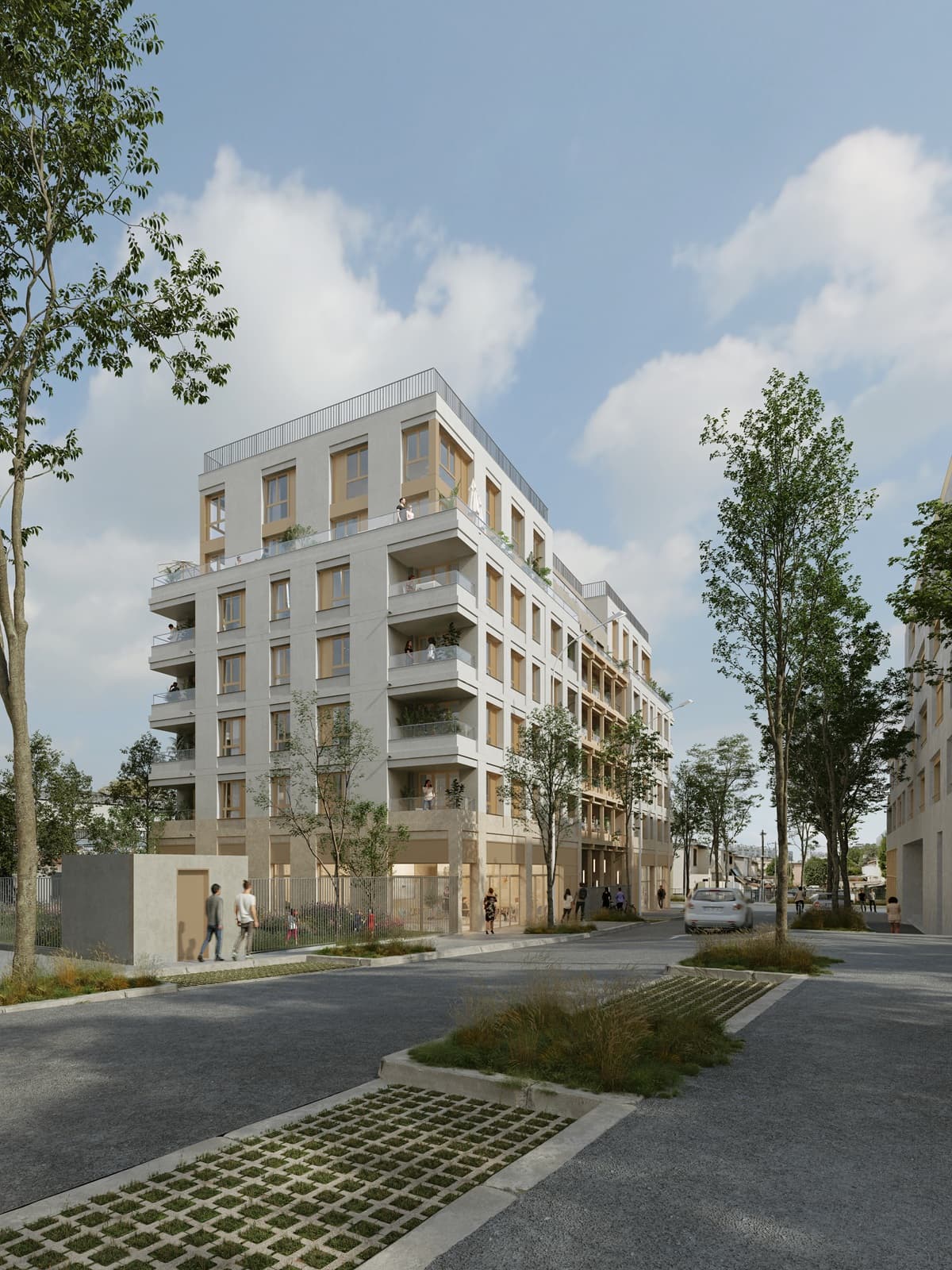 Bondy — Située à Bondy, au sein de la ZAC des Rives de l’Ourcq, cette résidence contemporaine s’intègre dans... - photo 5