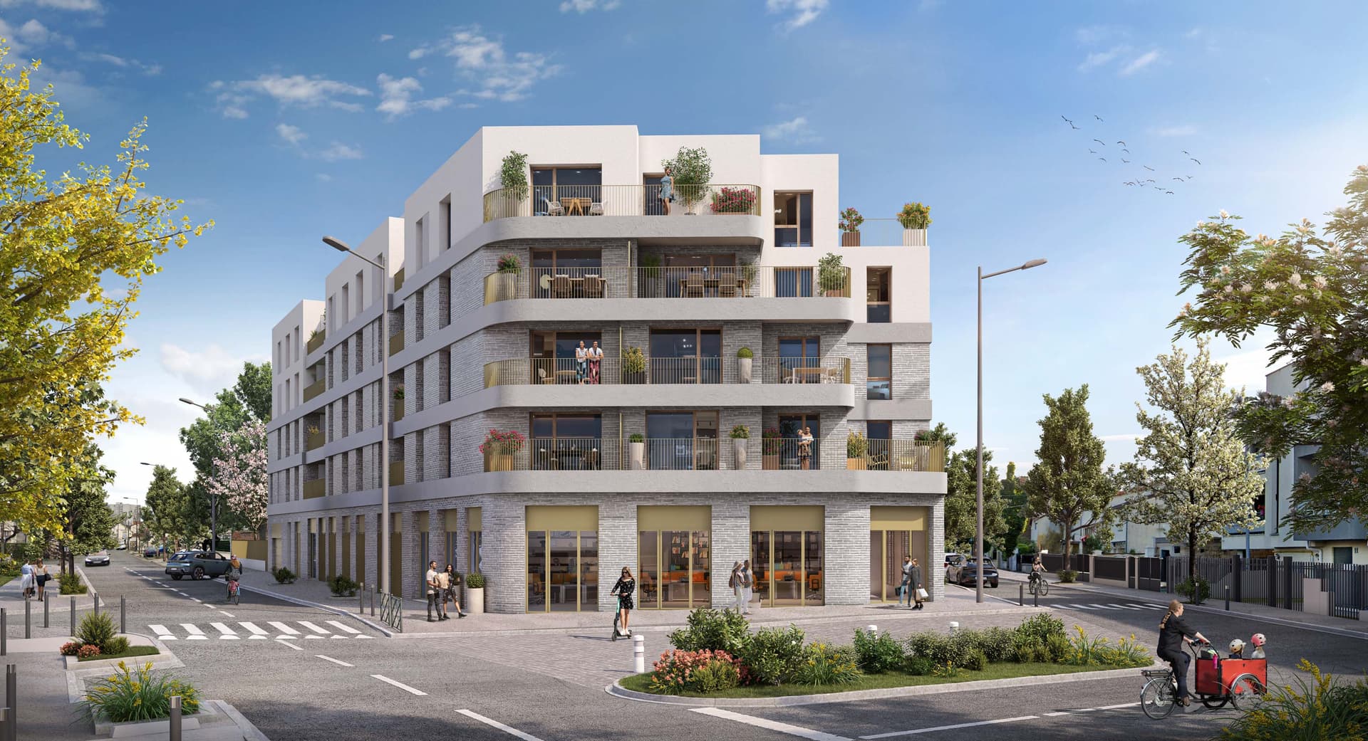 Programme neuf Stains — À Stains, une nouvelle résidence propose des appartements contemporains, du 2 au 4 pièces, conçus po... à Stains