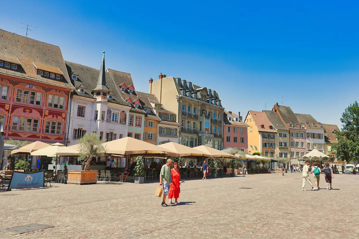 Vue panoramique de Mulhouse et ses environs dans le Haut-Rhin
