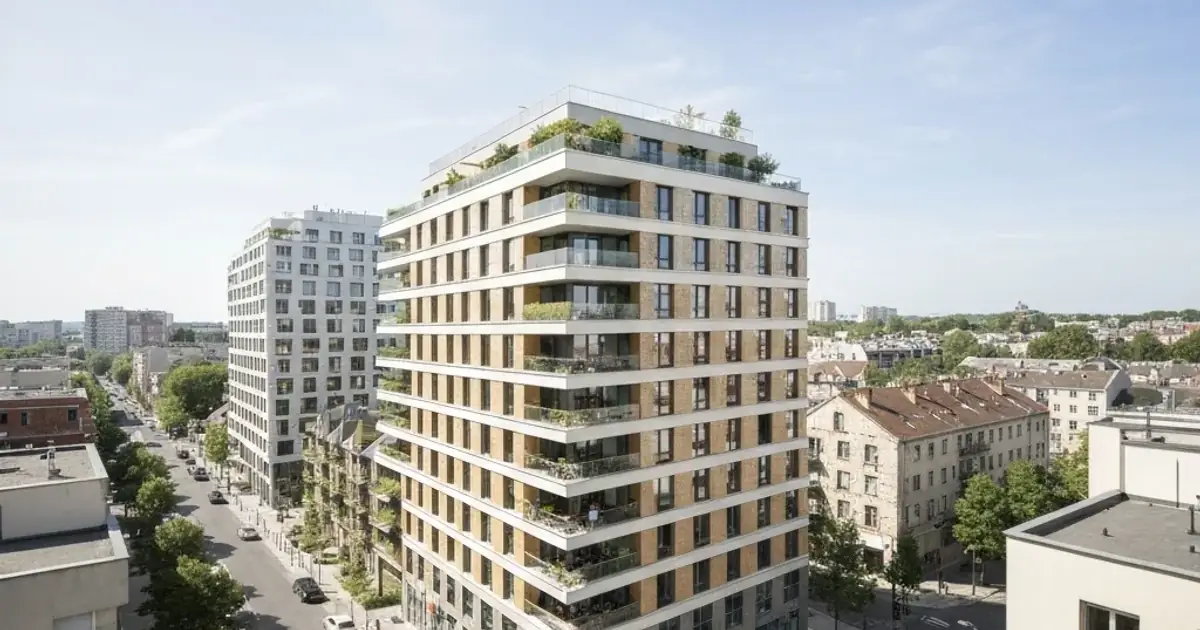 Immeuble neuf dans un quartier prioritaire avec panneau TVA réduite 5,5%