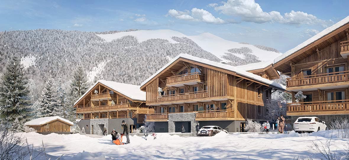 Programme neuf Montriond — La résidence se compose de 31 appartements allant du deux au cinq pièces, répartis au sein de trois ... à Montriond