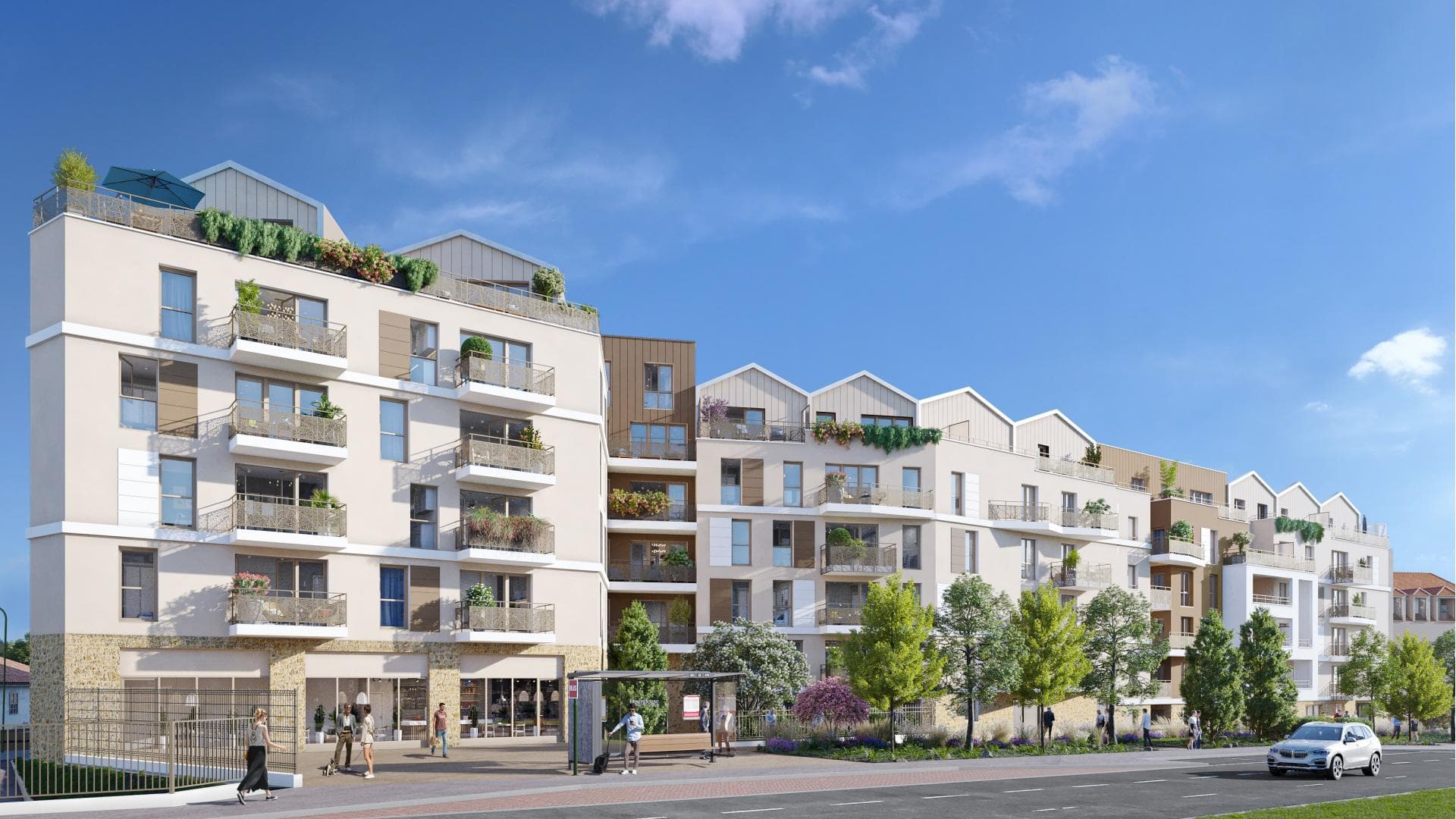 Programme neuf Montlhéry — À seulement 600 mètres de la place principale où se tient un marché animé deux fois par semaine, cet... à Montlhéry