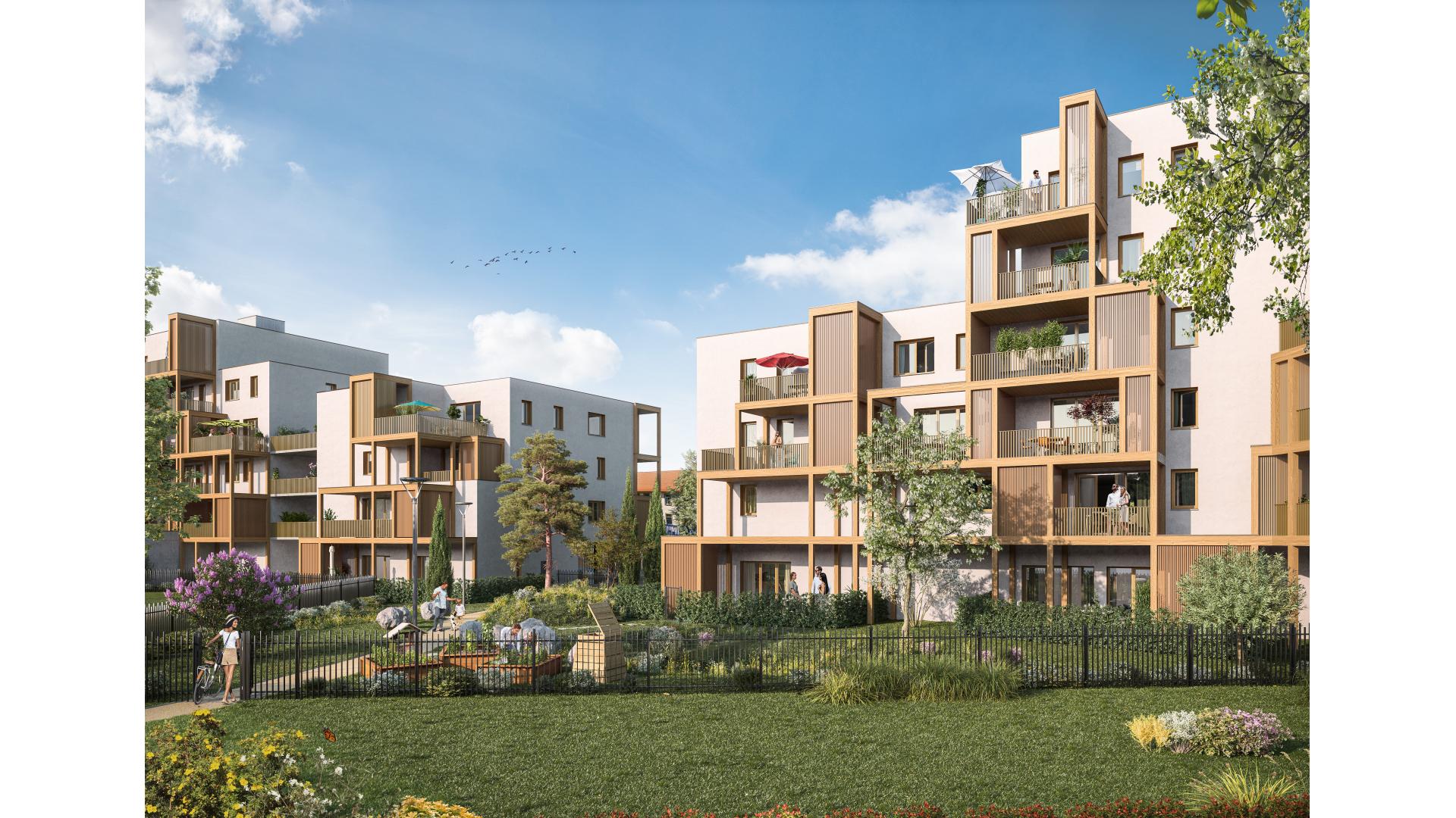 Programme neuf Strasbourg — Située dans le quartier du Neuhof, en pleine évolution, cette nouvelle réalisation s’intègre harmoni... à Strasbourg — éligible PTZ