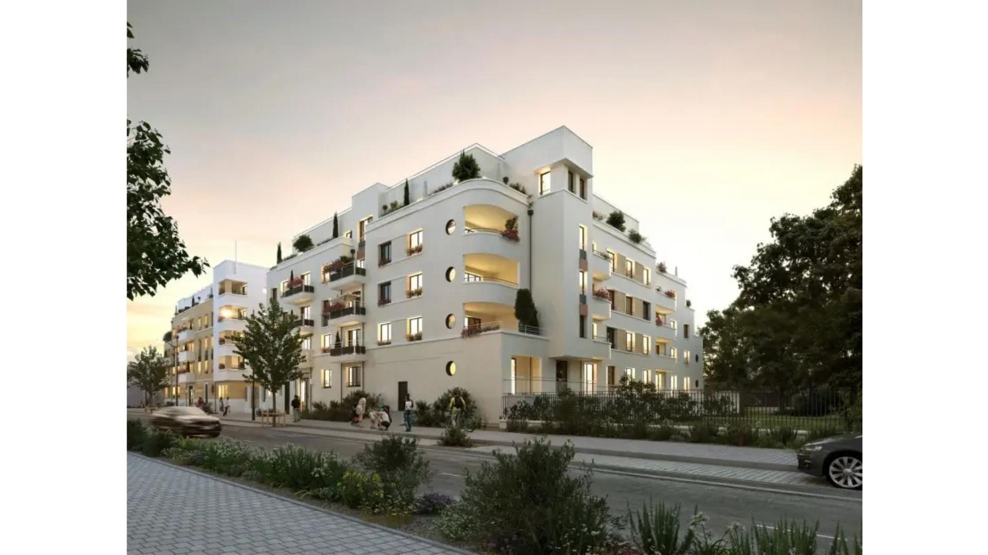 Programme neuf Chessy — Au cœur du quartier des Studios et des Congrès à Chessy, une nouvelle résidence au style Art Déco pr... à Chessy — éligible PTZ