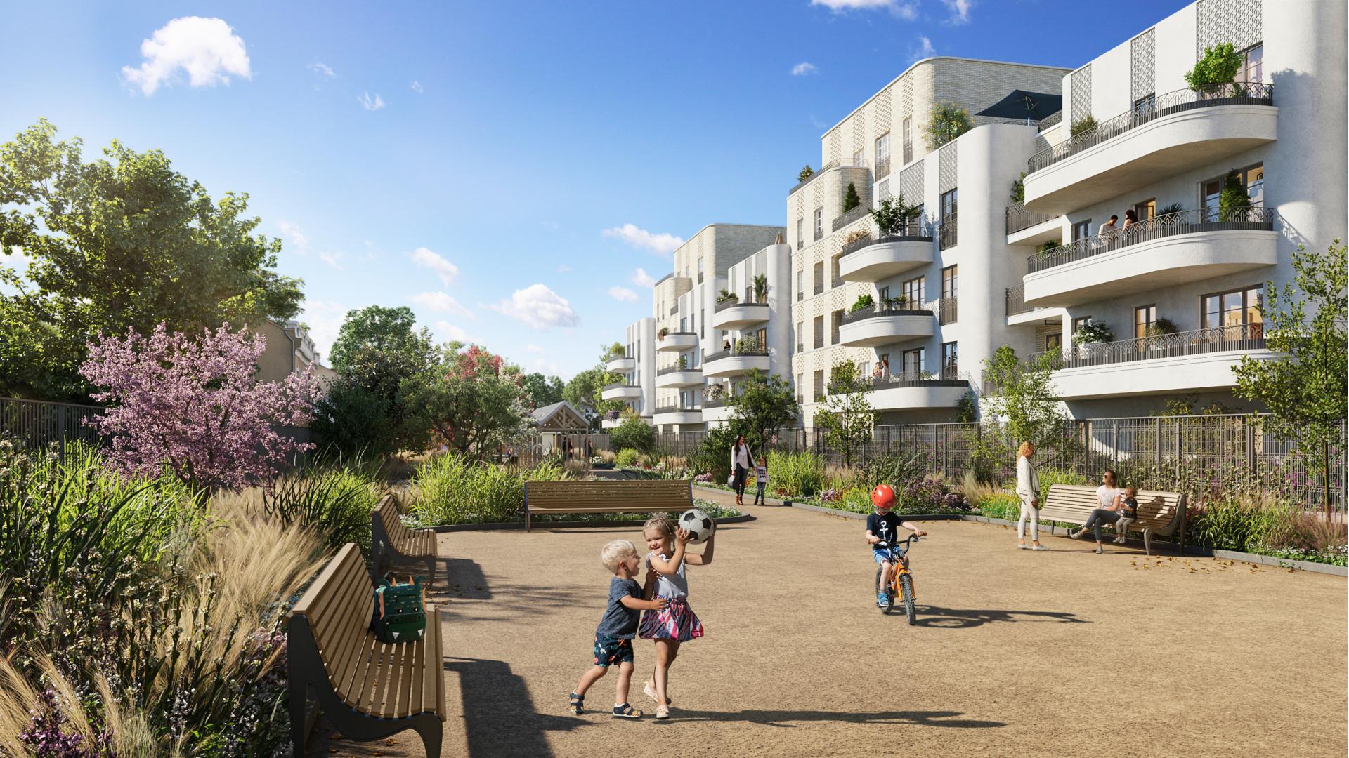 Programme neuf Bezons — Située dans un quartier résidentiel dynamique, cette nouvelle réalisation s’intègre harmonieusement ... à Bezons — éligible PTZ