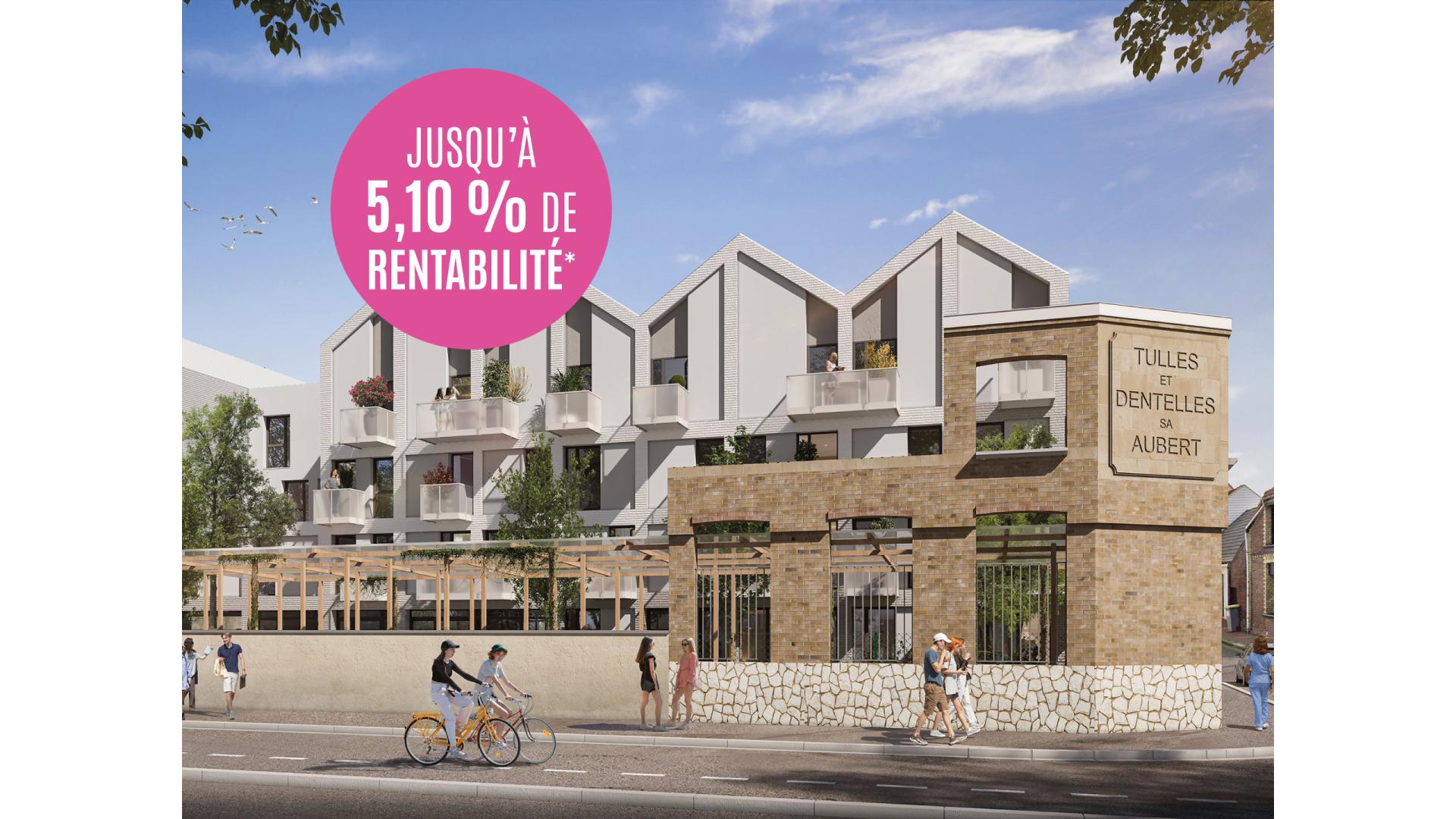 Programme neuf Calais — Située au cœur de Calais, cette nouvelle résidence s’adresse aux étudiants et jeunes actifs en quête... à Calais — éligible PTZ