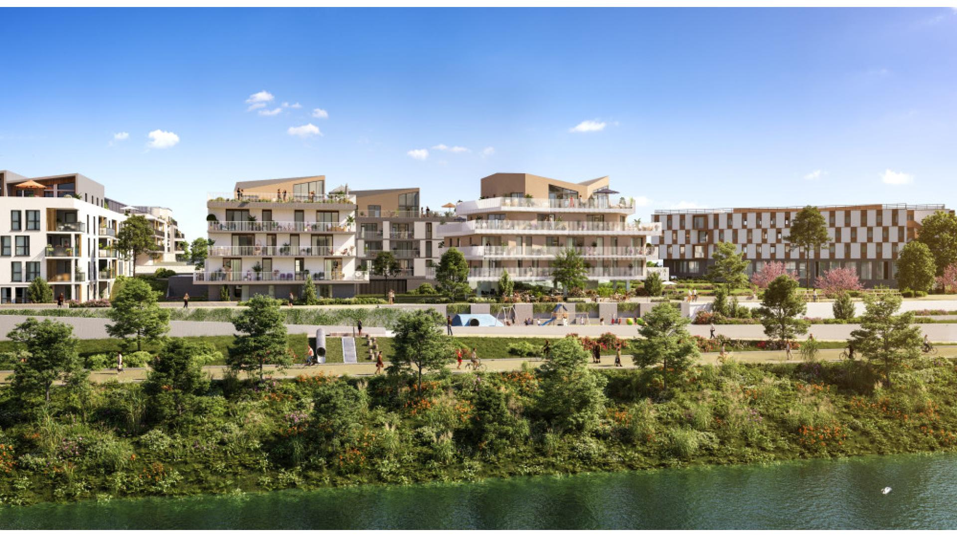 Programme neuf St Jean de la Ruelle — Située à proximité immédiate du centre d’Orléans, cette résidence contemporaine s’implante le long d... à St Jean de la Ruelle — éligible PTZ