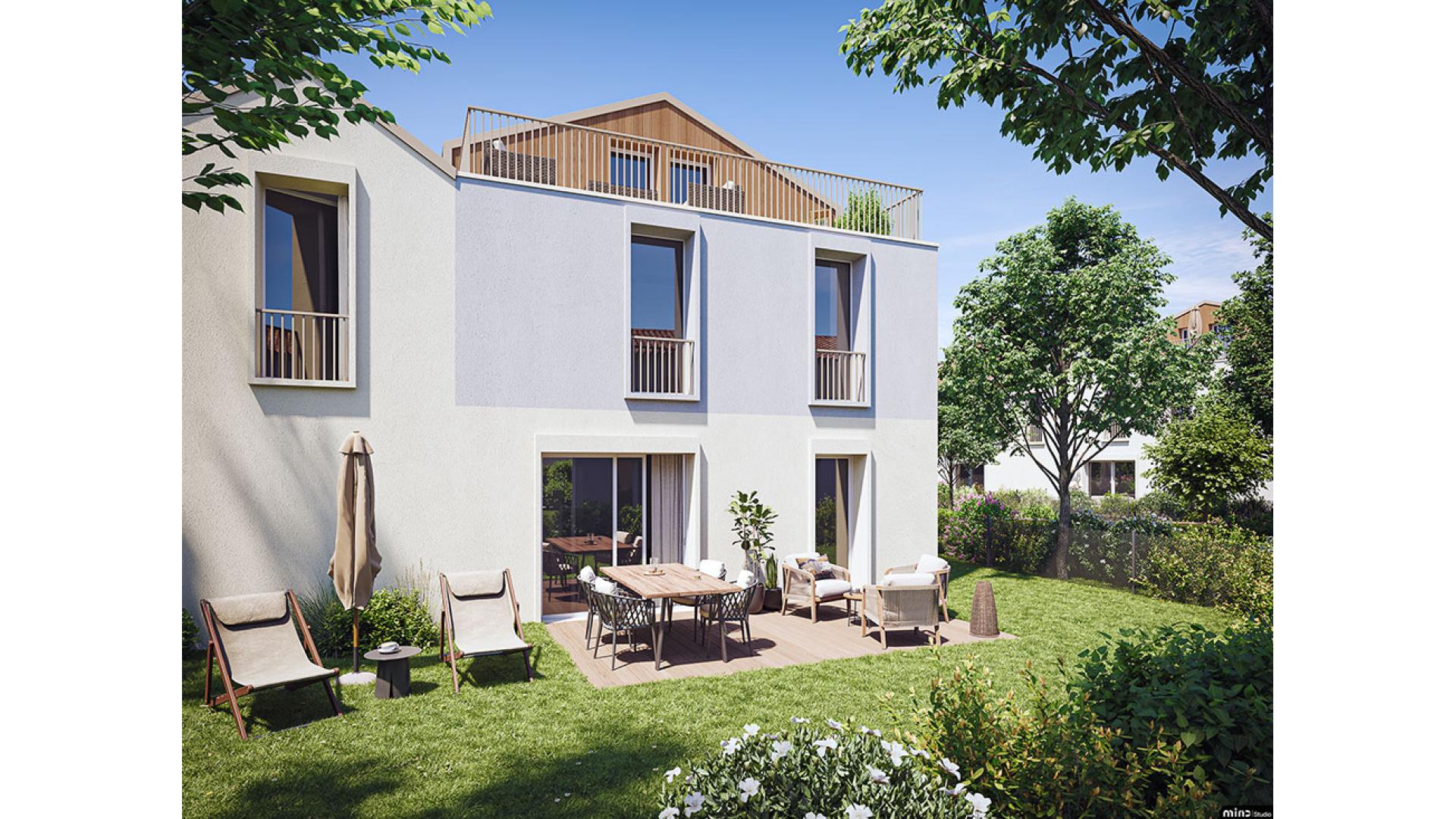 Programme neuf Bayonne — Situées en hauteur, ces neuf maisons individuelles offrent des vues dégagées sur un environnement ré... à Bayonne — éligible PTZ