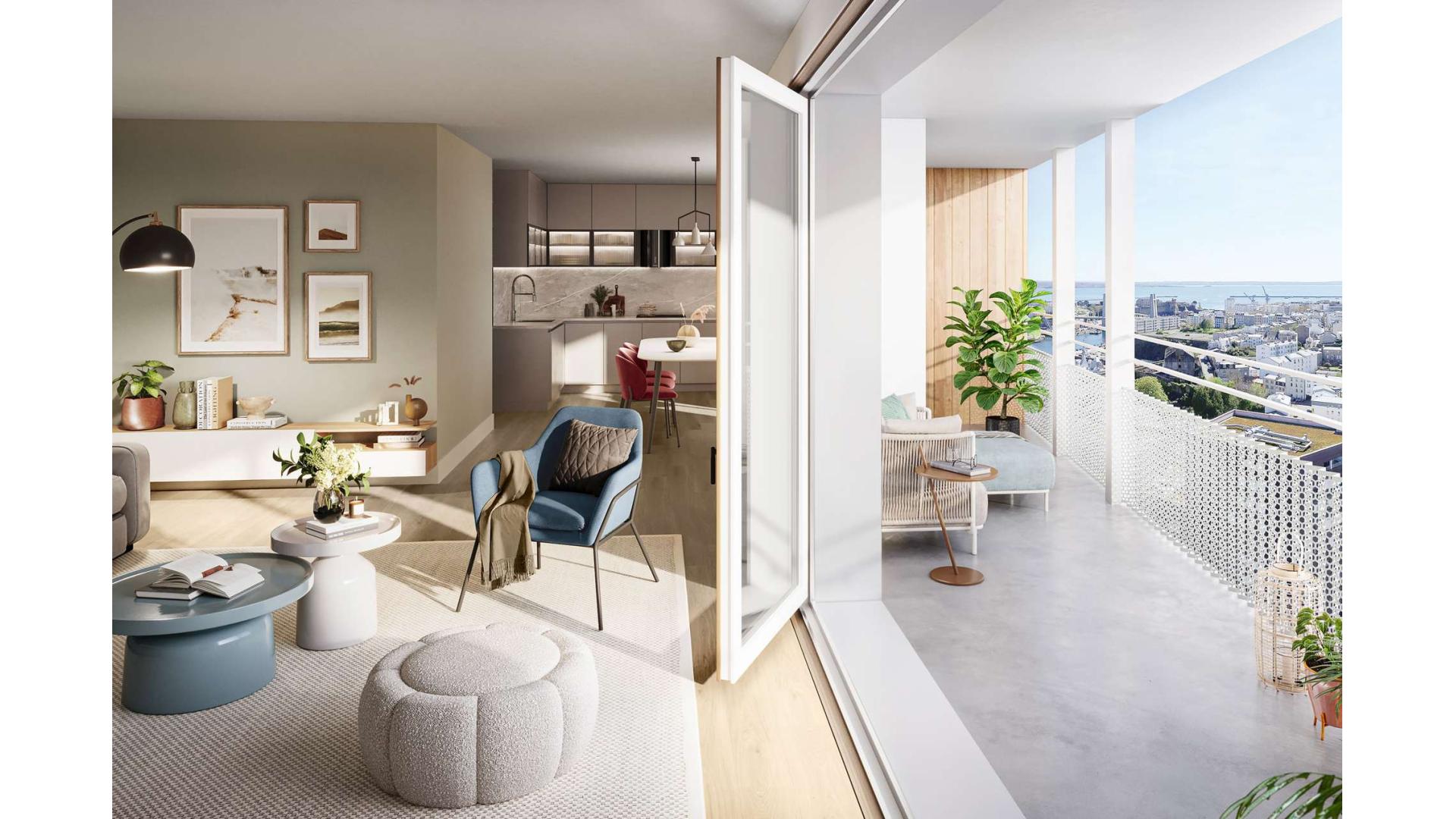 Programme neuf Brest — Au cœur du quartier animé des Capucins à Brest, une nouvelle résidence propose un cadre de vie moder... à Brest — éligible PTZ