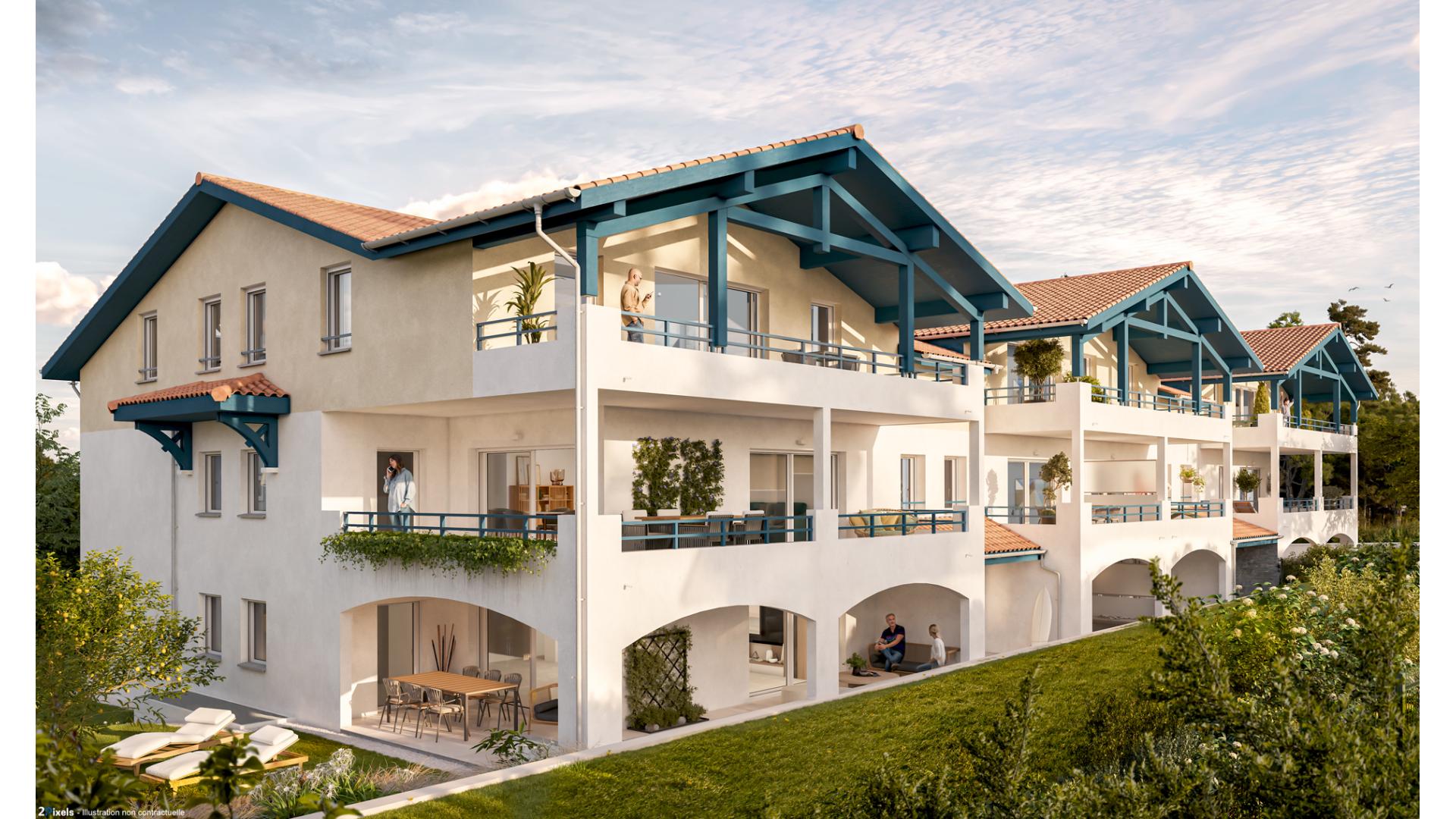 Programme neuf Capbreton — Située à proximité immédiate de l’océan Atlantique, cette nouvelle résidence s’intègre harmonieuseme... à Capbreton — éligible PTZ